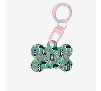 Decorazione a forma di osso di cane in acrilico con stampa floreale Border Collie, piastrine per cani personalizzate per animali domestici, portachiavi a forma di osso