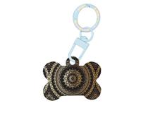 Decorazione a forma di osso di cane in acrilico con stampa mandala, targhette per animali domestici, portachiavi per le vacanze, per gli amanti degli animali domestici, regalo per cani