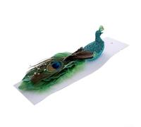 Decorazione a forma di piuma per le vacanze, con clip di sicurezza, realizzata in schiuma e materiale piuma per un uso ripetuto su alberi di Natale e molto altro (verde)