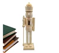 Decorazione A Forma Di Schiaccianoci,38 Cm Schiaccianoci Incompleto Decorativo Da Scrivania | Figura in Legno Da Colorare per Artigianato Display Mensola Tavolo,Centrotavola per Esposizione e Mensola