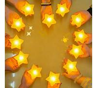 Decorazione a forma di stella con luce LED portatile, adatta per camera, vacanze, esibizioni sul palco, decorazione natalizia piccolo,Medio (10 cm),Grande (15 cm)ABS