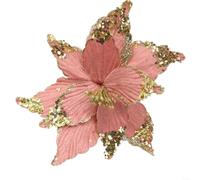 Decorazione a forma di stella di Natale scintillante, 25 cm, per alberi di Natale ed eventi, colore: rosa carne