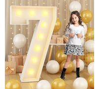 Decorazione a LED con numero 7, per feste di compleanno, sfondo con palloncini per la casa, decorazione per la tavola, tutte le decorazioni per feste, anniversari, feste notturne, banchetti scenici