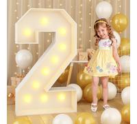 Decorazione a LED numero 2 per anniversario, per feste di compleanno, sfondo con cornice a palloncino per la casa, decorazione per la tavola, tutte le decorazioni per feste, anniversari, feste