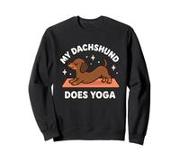 Decorazione a Tema Cane con Scritta My Dachshund Does Yoga Felpa