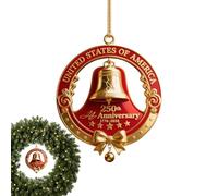 Decorazione Acrilica 250° - Campana Americana Acrilica 2D 250° - Arte della Libertà 1776-2026 per Camera dello Studente Soggiorno Patio Albero di Natale