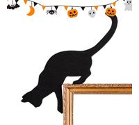 Decorazione ad angolo per porta di Halloween, decorazione per porte di Halloween, decorazione ad angolo per telaio della porta, di gatto, cartello angolare per porta di Halloween, per feste in