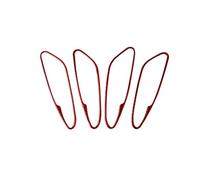 Decorazione Adesiva per Cornice per Alfa Romeo Giulia 2017-2019, Decorazione per Maniglie Interne delle Portiere, Cornice Rossa, Adesivi Decorativi per Auto in Fibra di Carbonio