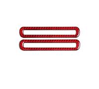 Decorazione Adesiva per Cornice per Mustang 2015-2021, Decorazione per Presa d'Aria per portiera, Adesivi Decorativi per Interni Auto in Fibra di Carbonio Rossa