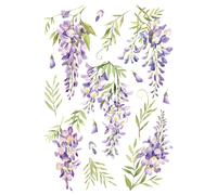 Decorazione adesiva per parete glicine 47x65 cm Multicolore