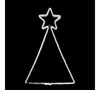 Decorazione albero di natale 60x89 cm con flex neon bianco 360 led bifacciale