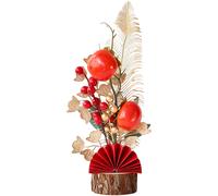 Decorazione Albero di Natale Bacche Rosse da Tavolo per Casa Ufficio e Caff