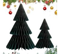 Decorazione albero di Natale in carta,Albero di Natale in carta | Albero di vintage in,Alberi di natalizi multistrato 3D, 2 decorazioni natalizie per interni