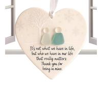 Decorazione Albero Di Natale In Ceramica | Ornamento Pendente In Ceramica A Cuore Amore Per Natale | Decorazione Appesa in Marino Ricordo | Donna Ragazza Adulta Adolescente Studente