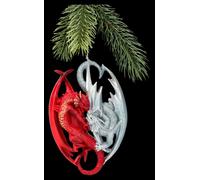 Decorazione Albero Natale - Draghi Fuoco & Ghiaccio - Anne Stokes Palla di
