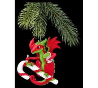 Decorazione Albero Natale - Drago Su Canna Caramella - Ruth Thompsons Palla di