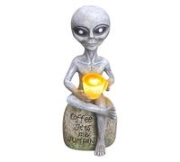 Decorazione Alien Solare | Figura Resina Esterna Divertente - Lampada Solare da Giardino Resistente alle Intemperie per Cortile Balcone Terrazzo Collezione Mostrabile