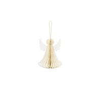 Decorazione ANGELO in carta a nido d'ape colore AVORIO e oro 15 cm 1BEM