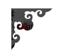 Decorazione angolare fai da te da parete 3D in acrilico a specchio adesivi per migliorare l'estetica e lo stile della casa (1 nero)