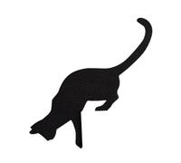 Decorazione angolare per porta del gatto, decorazione ad angolo della porta, gatto nero di Halloween, divertente cartello decorativo fatto a mano, resistente alla ruggine, di lunga durata per gli