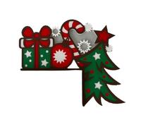 Decorazione angolare per porta di Natale - Angolo per porta di Natale, Babysitter per porta in legno natalizio | Decorazione per davanzale della finestra, arte della parete per la decorazione