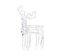 Decorazione animata da esterno cervo con led bianco 94 cm INNNES
