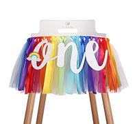 Decorazione arcobaleno per seggiolone per bambini, bandiera a tema festa, ghirlanda in tessuto per seggiolone, uno striscione per il primo compleanno, oggetti di scena fotografici, fatto a mano