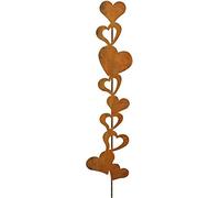 Decorazione arrugginita da giardino a forma di cuore, 118 cm