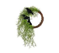 Decorazione artificiale a prova di tempo corona di corvo decorazione festival appeso alla parete Decors per tutto l'anno Uso esterno facile da usare realistico corvo ornamento da parete