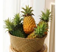 Decorazione artificiale di ananas in plastica per la casa, esposizione nel negozio di frutta, produzione di film e programma TV come prop forma realistica di ananas Tromba gialla 1 pezzo,Giallo medio 