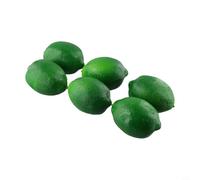 Decorazione artificiale in plastica a forma di limone, limone, 6 pezzi, per interni di casa, ufficio, educazione della prima infanzia, styling alimentare, progetti creativi