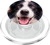 Decorazione artistica con ritratto di cane pastore Border Collie PopSockets PopGrip per MagSafe