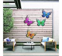 Decorazione artistica da parete a forma di farfalla in metallo, decorazione per giardino e casa, grande farfalla in ferro 3D con intricata struttura ad ali e antenne in filo metallico per arricchire