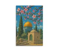 Decorazione artistica da parete con cupola della roccia, stampa fresca, poster con natura, delicata immagine su tela, decorazione artistica da parete per soggiorno, poster decorativo da appendere