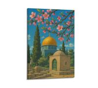 Decorazione artistica da parete con cupola della roccia, stampa fresca, poster con natura, delicata immagine su tela, decorazione artistica da parete per soggiorno, poster decorativo da appendere