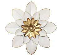 Decorazione artistica da parete con fiori in metallo, 24,1 cm, scultura floreale rustica moderna, in ferro invecchiato, da appendere alla parete, decorazione per la casa, opere d'arte per interni