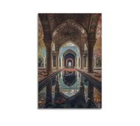 Decorazione artistica da parete con riflessione per corridoio, stampa intricata, poster di architettura, delicata tela artistica da parete, poster decorativo da appendere in stile moderno, 40 x 60 cm