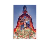 Decorazione artistica da parete con stampa intricata, poster fantasy, immagine su tela stimolante, decorazione da appendere moderna (50 x 75 cm)