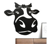 Decorazione artistica da parete in metallo con testa di pecora, gatto, pecora, capra, ippopotamo, scultura di dalle grandi orecchie e cornuta per soggiorno