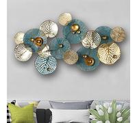 Decorazione artistica da parete in metallo, design moderno di lusso ispirato alla natura, per soggiorno, camera da letto, sala da pranzo