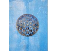Decorazione artistica da parete in metallo, motivo fiore della vita, simbolo della geometria sacra, per gli amanti dello yoga e della meditazione, ottima idea regalo per la casa (101 cm)