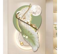 Decorazione artistica da parete moderna 3D con LED, sculture dipinte per ingresso casa, corridoio, camera da letto