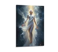 Decorazione artistica da parete moderna per la casa, poster estetico con personaggi di donna divina stellata, per camera da letto, immaginazione, 40 x 60 cm, con cornice