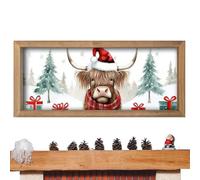 Decorazione artistica da parete per bagno, decorazione per la casa, cartello in legno a forma di delle Highland, decorazione artistica da parete, per vetrine, librerie, bagno, cucina, bar