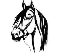 Decorazione Artistica della Parete in Metallo con Testa di Cavallo Nero, 3D Silhouette da Parete in Metallo Appesa, Decorazione Dell'ufficio A Casa Decorazione del Soggiorno della, 19.7IN/50cm