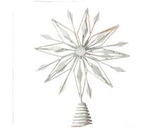 Decorazione artistica per albero di Natale, fiocco di neve, stella con filo di rame, luce in ferro, decorazione artistica per tavolo o parete, decorazione invernale per le vacanze invernali, oro