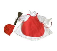 Decorazione artistica per esterni e patio, 50 cm, resistente alle intemperie, statua a forma di oche pasquali, con vestito da chef, per primavera, esterni,