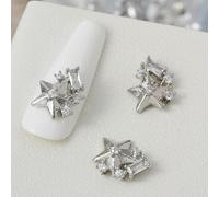 Decorazione artistica per unghie con fiocco e stella