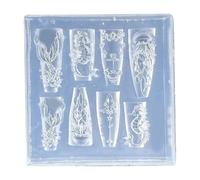 Decorazione artistica per unghie con più stampi in silicone alternativi per realizzare decorazioni floreali e fascino, strumenti per nail art