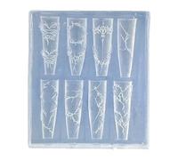 Decorazione artistica per unghie con più stampi in silicone alternativi per realizzare decorazioni floreali e fascino, strumenti per nail art